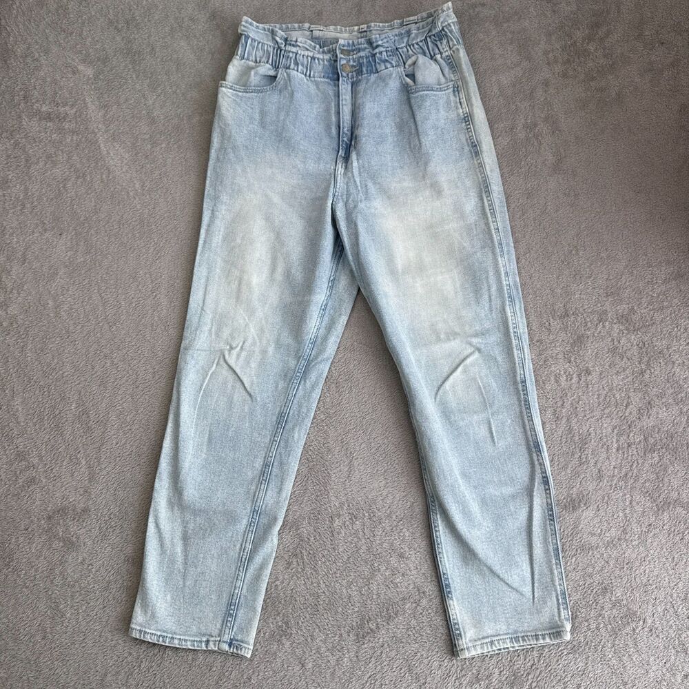 Hollister Ultra High Rise Mom Jeans Womens Medium Blue Denim Vintage Stretch